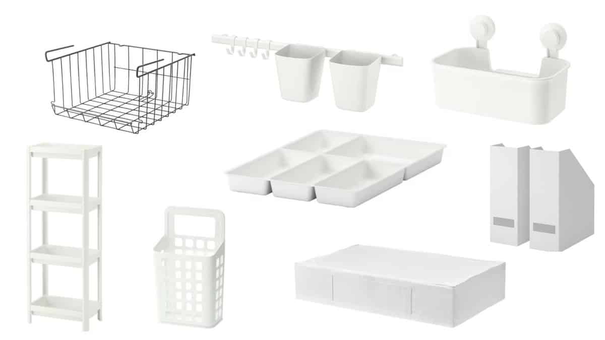 TISKEN Corner basket with suction cup, white - IKEA